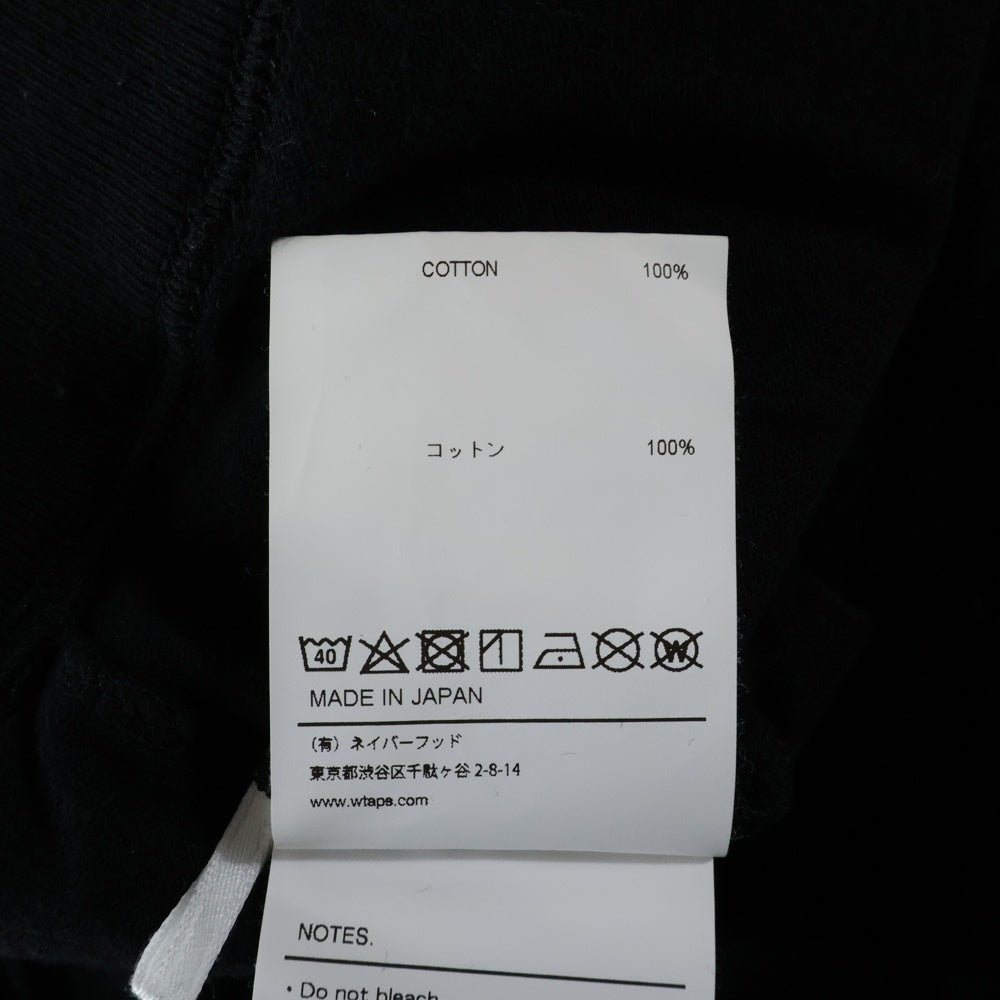 WTAPS(ダブルタップス) 22AW V.I.C TURTLE NECK COTTON コットン タートルネック 長袖Tシャツ カットソー ブラック 222ATDT-CSM09