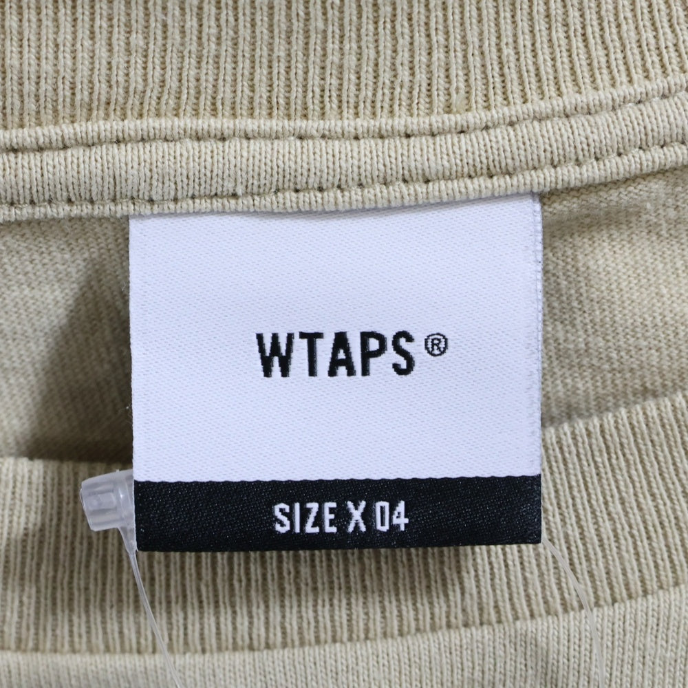 WTAPS(ダブルタップス) SNEAK ロゴプリント クルーネック 半袖Tシャツ カットソー ベージュ