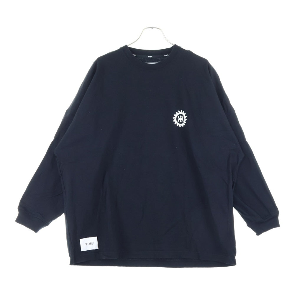 WTAPS(ダブルタップス) 24SS OBJ 04/LS/COTTON.MON ロゴ 長袖Tシャツ ロンT ブラック 241ATDT-CSM19