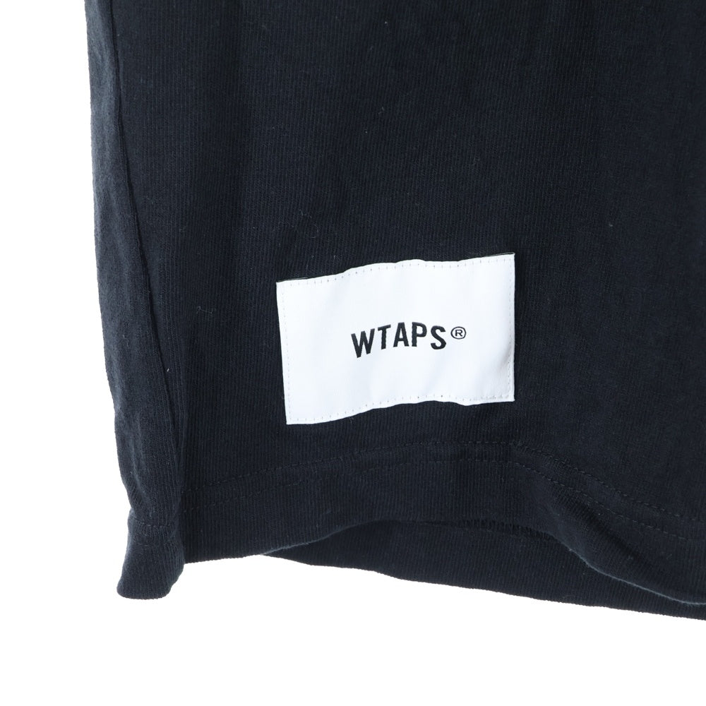 WTAPS(ダブルタップス) 24SS OBJ 04/LS/COTTON.MON ロゴ 長袖Tシャツ ロンT ブラック 241ATDT-CSM19