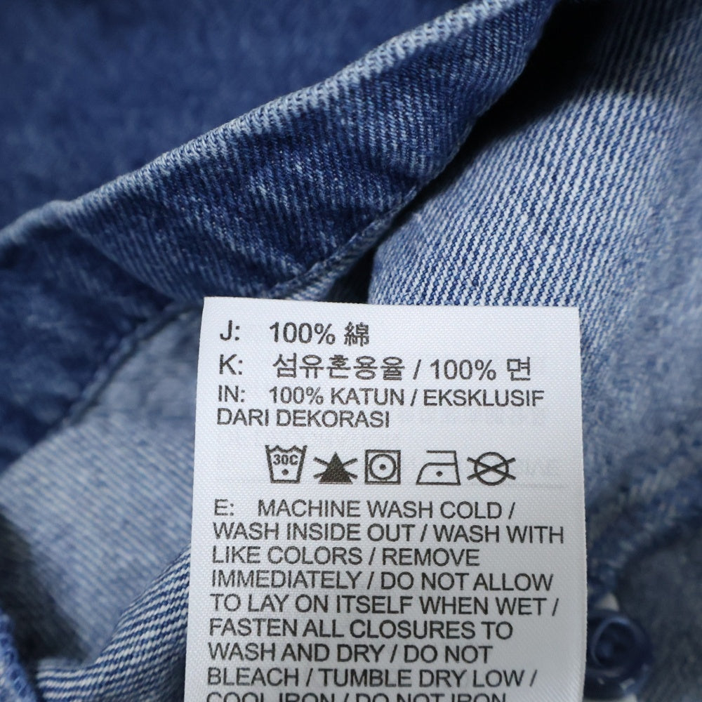 JORDAN BRAND(ジョーダンブランド) M J FLT HRTG DENIM AOP TOP BLUE フライト ヘリテージ デニム 半袖シャツ インディゴ FN4653-436