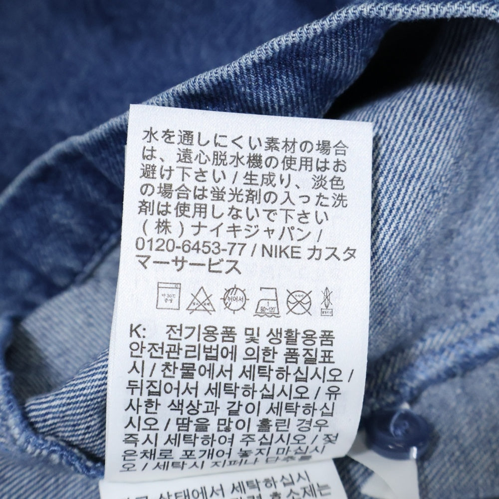JORDAN BRAND(ジョーダンブランド) M J FLT HRTG DENIM AOP TOP BLUE フライト ヘリテージ デニム 半袖シャツ インディゴ FN4653-436