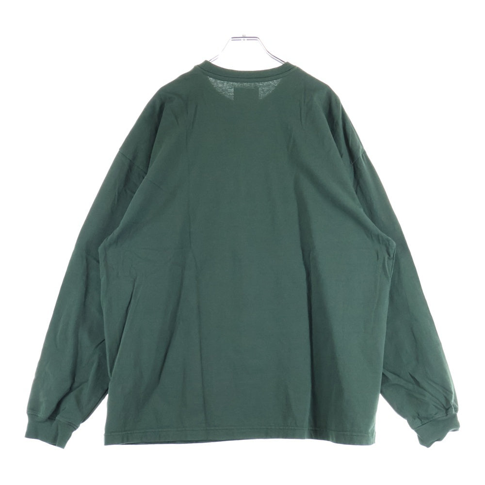 WTAPS(ダブルタップス) 23AW AII 01 LS COTTON PROTECT ロゴ刺繍 長袖Tシャツ ロンT グリーン 232ATDT-CSM06
