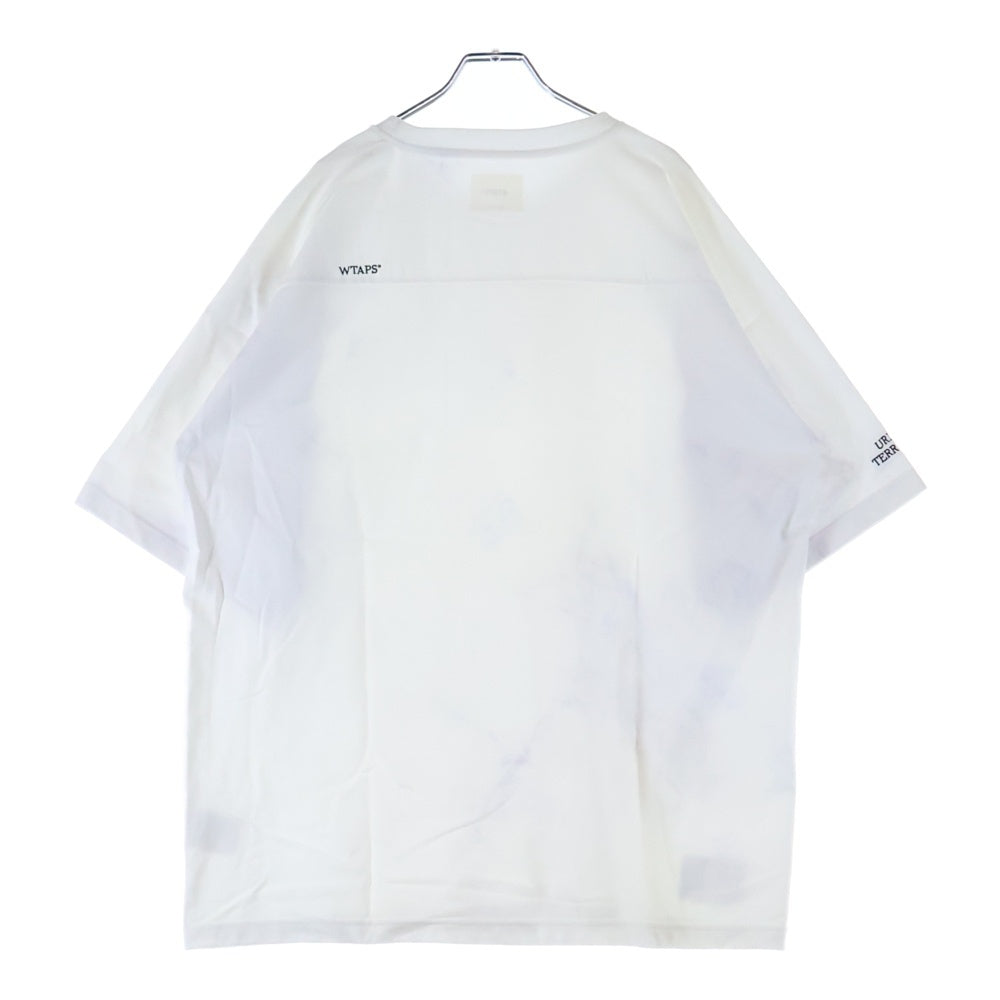 WTAPS(ダブルタップス) 23SS QB SS CTPL WUT ロゴ刺繍 フットボール クルーネック 半袖Tシャツ カットソー ホワイト 231ATDT-CSM31