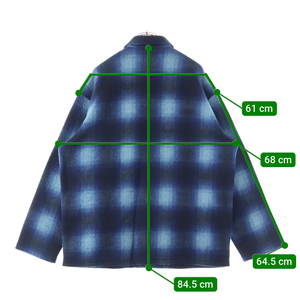 SUPREME(シュプリーム) 20AW Shadow Plaid Fleece Shirt シャドウ プレイド チェック フリース 長袖シャツ ブラック/ブルー