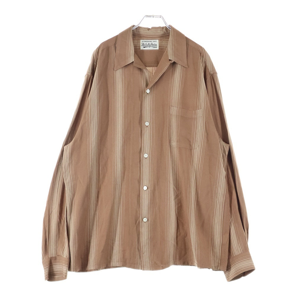 WACKOMARIA ワコマリア レーヨンシャツ 長袖シャツ レオパード柄 SIZE:M ▼FG6139