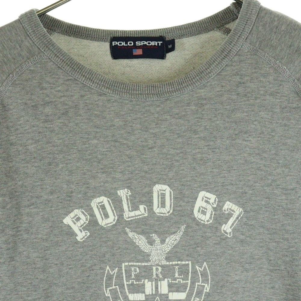 POLO SPORT RALPH LAUREN(ポロスポーツラルフローレン) カレッジプリント クルーネック スウェット トレーナー グレー