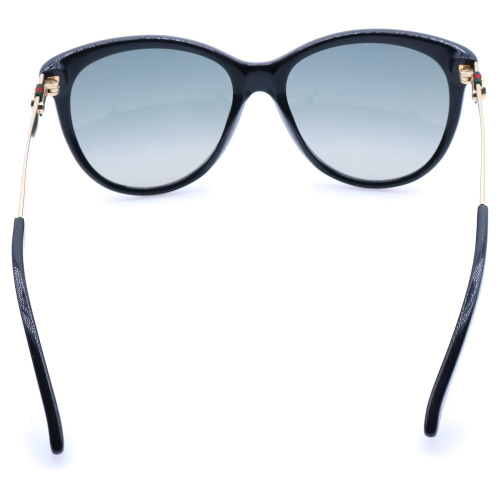 GUCCI(グッチ) サイドロゴ ウェリントンサングラス メガネ ブラック/ゴールド GG3784