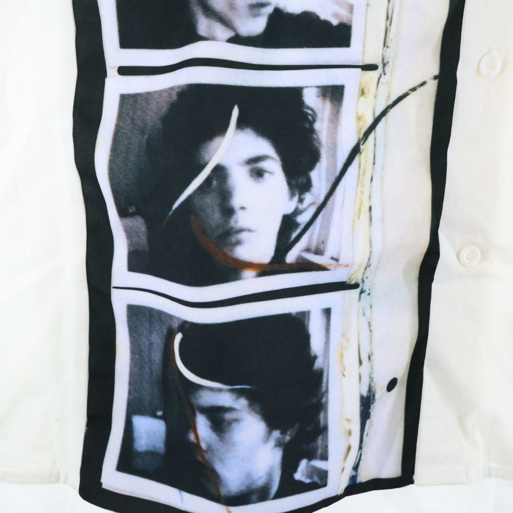 RAF SIMONS(ラフシモンズ) 17SS×ROBERT MAPPLETHORPE OVERSIZED SHIRT UNTITLED 1972 ロバート メイプルソープ サイドパッチ オーバーサイズ長袖シャツ ホワイト 171-208