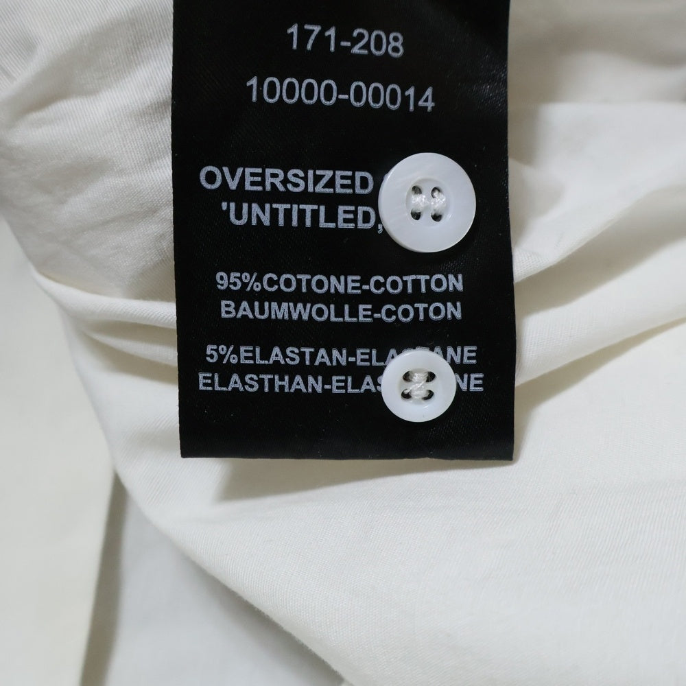 RAF SIMONS(ラフシモンズ) 17SS×ROBERT MAPPLETHORPE OVERSIZED SHIRT UNTITLED 1972 ロバート メイプルソープ サイドパッチ オーバーサイズ長袖シャツ ホワイト 171-208