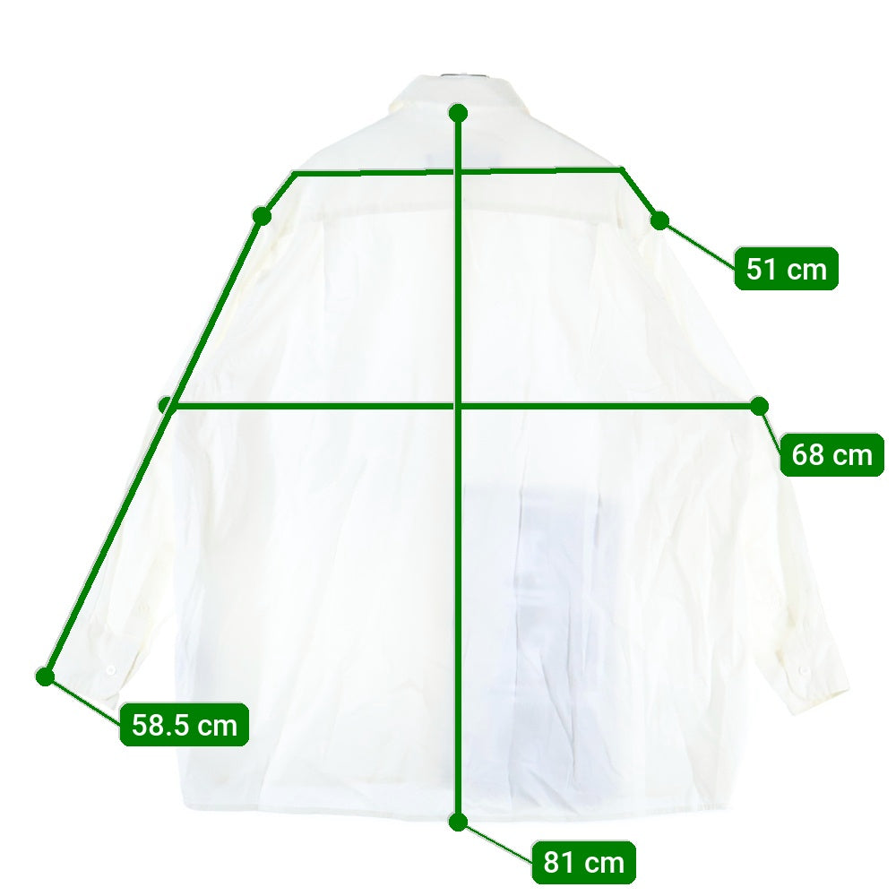 RAF SIMONS(ラフシモンズ) 17SS×ROBERT MAPPLETHORPE OVERSIZED SHIRT UNTITLED 1972 ロバート メイプルソープ サイドパッチ オーバーサイズ長袖シャツ ホワイト 171-208