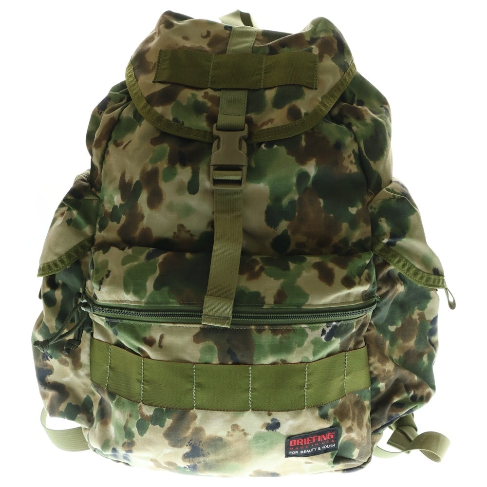 BRIEFING(ブリーフィング) ×BEAUTY&YOUTH CAMO FLAP SACK ビューティーユース カモ フラップサック バックパック リュック カーキ