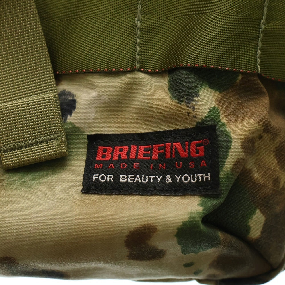 BRIEFING(ブリーフィング) ×BEAUTY&YOUTH CAMO FLAP SACK ビューティーユース カモ フラップサック バックパック リュック カーキ