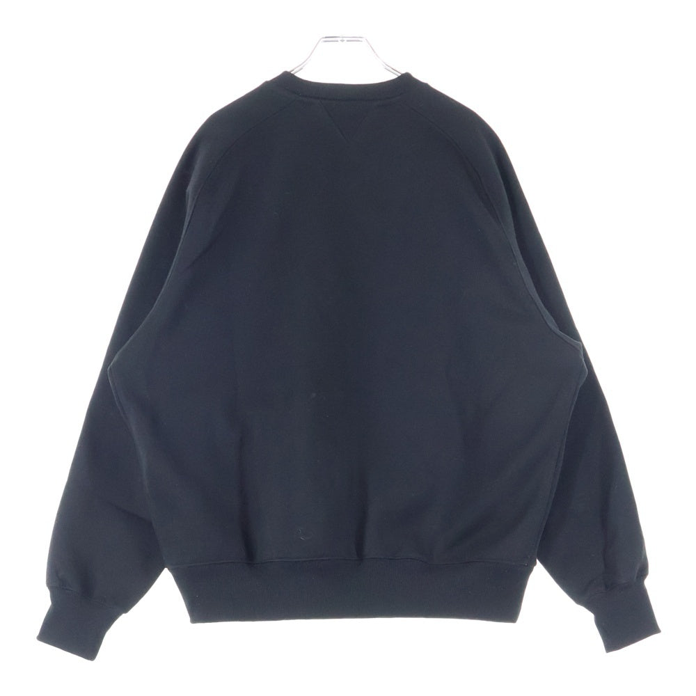 DAIWA PIER39(ダイワ ピアサーティナイン) 24AW TECH SWEAT CREW FREEDOM SLEEVE テック スウェット クルーネック フリーダムスリーブ トレーナー ブラック BE-51024W