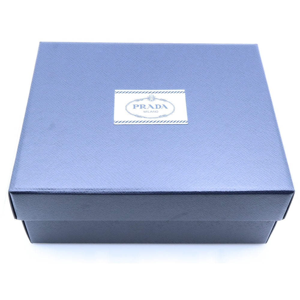 PRADA(プラダ) Re-Nylon サフィアーノレザー切替 トライアングルロゴプレート ショルダーバッグ ブラック 2VD070