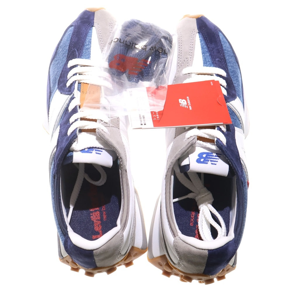 New Balance(ニューバランス) ×LEVI'S M327LVA デニム切替 ローカットスニーカー ブルー/ホワイト US8/26cm