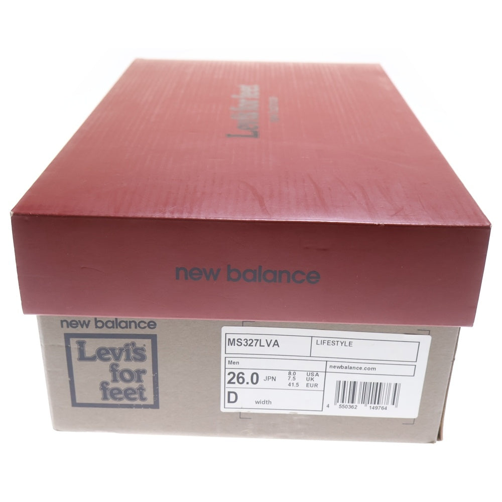New Balance(ニューバランス) ×LEVI'S M327LVA デニム切替 ローカットスニーカー ブルー/ホワイト US8/26cm