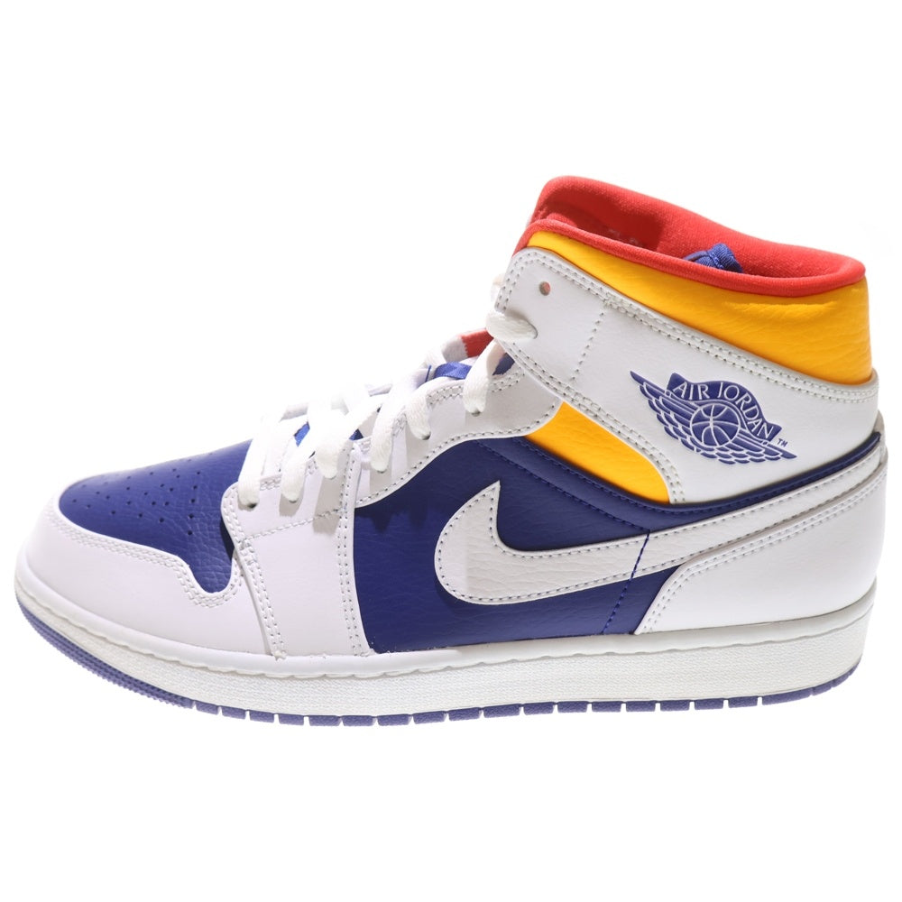 NIKE(ナイキ) AIR JORDAN 1 MID エアジョーダン 1 ミッドカットスニーカー ホワイト/ネイビー US10/28cm 554724-174