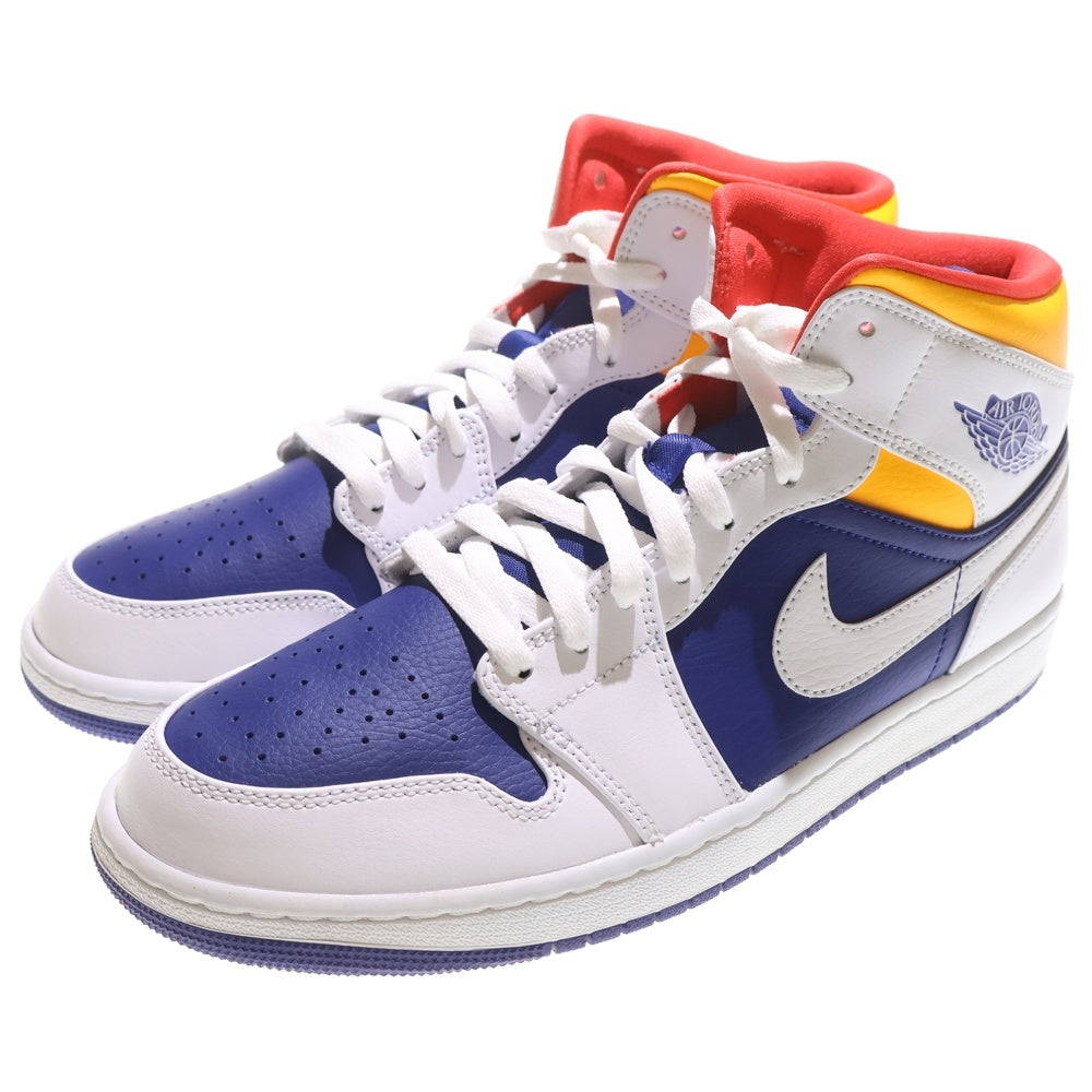 NIKE(ナイキ) AIR JORDAN 1 MID エアジョーダン 1 ミッドカットスニーカー ホワイト/ネイビー US10/28cm 554724-174