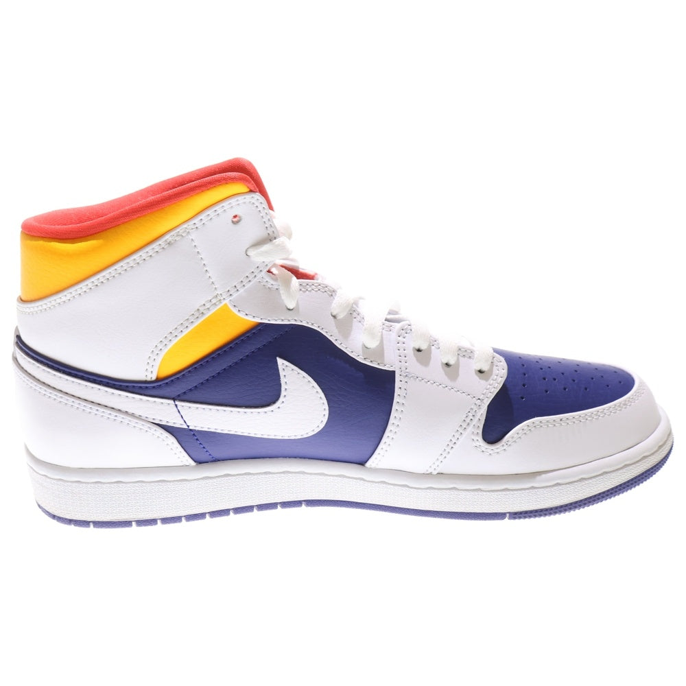 NIKE(ナイキ) AIR JORDAN 1 MID エアジョーダン 1 ミッドカットスニーカー ホワイト/ネイビー US10/28cm 554724-174