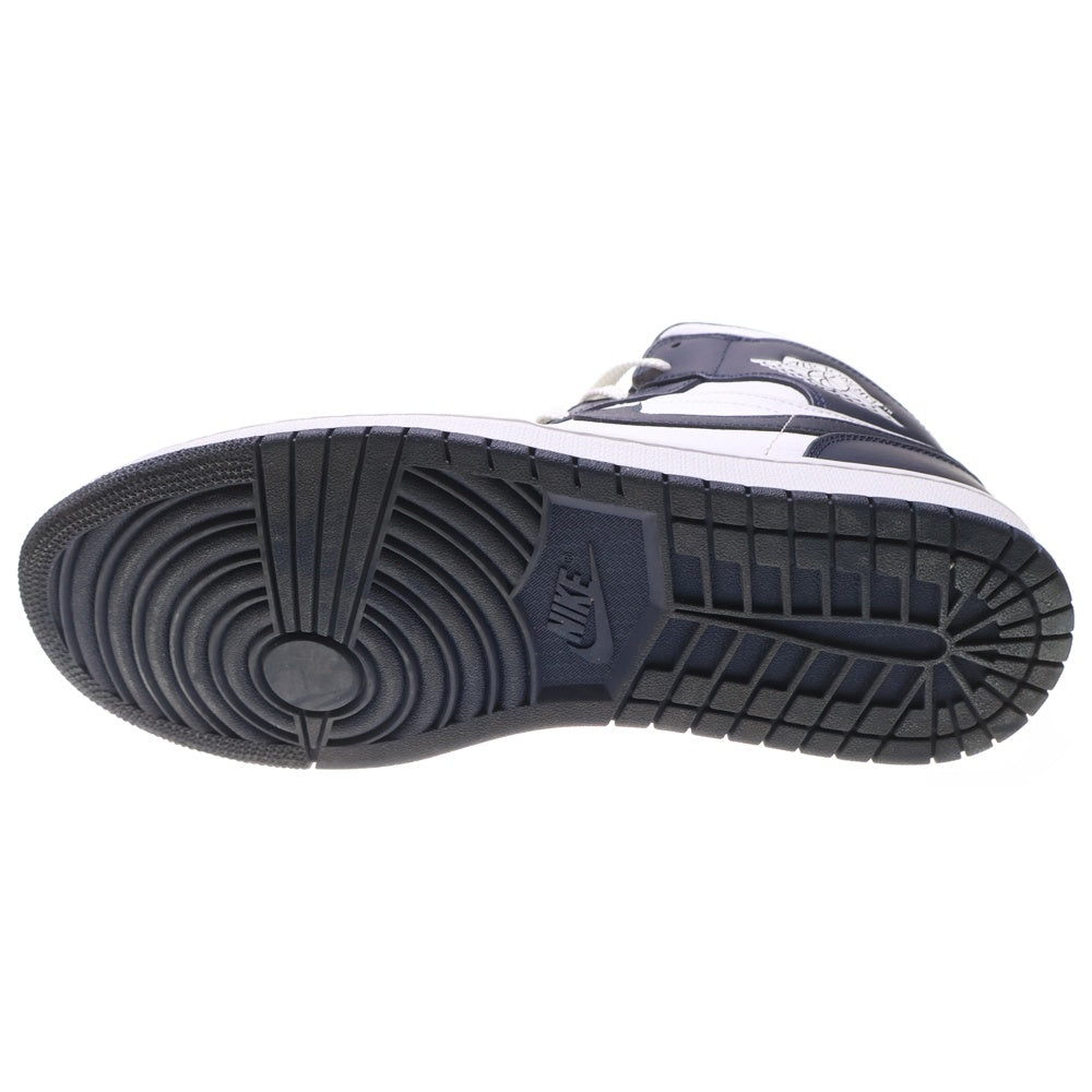 NIKE(ナイキ) AIR JORDAN 1 MID WHITE NAVY YELLOW エアジョーダン1 ミッドカットスニーカー マルチ US10/28cm 554724-131