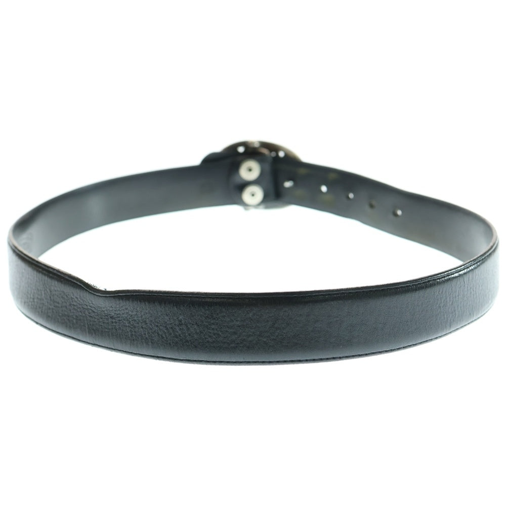 CHROME HEARTS(クロムハーツ) OVAL CROSS STRAP1.5クラシックオーバルクロスバックル レザーベルト シルバー