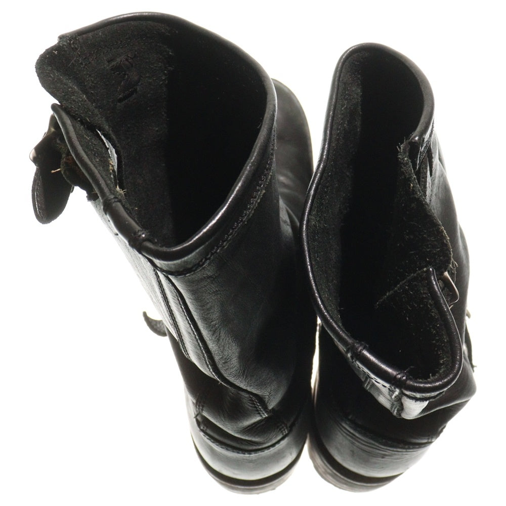 ISAMU KATAYAMA BACKLASH(イサムカタヤマバックラッシュ) ダブルショルダーレザー エンジニアブーツ ブラック