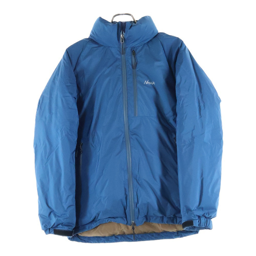 NANGA(ナンガ) AURORA STAND DOWN JACKET フロントロゴプリント オーロラ スタンド ダウンジャケット ブルー