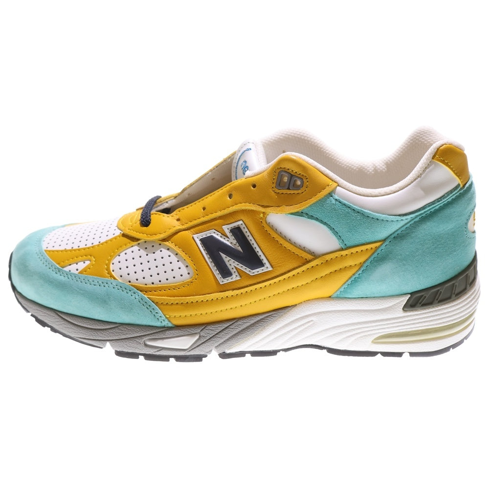 New Balance(ニューバランス) ×SNS M991SNS レザー ローカットスニーカー イエロー/ブルー US9.5/27.5cm
