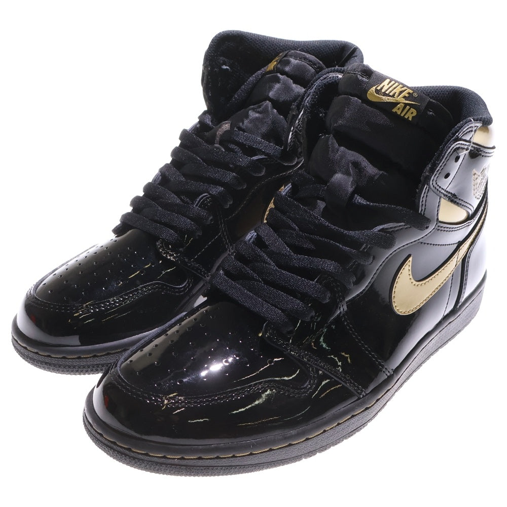 NIKE(ナイキ) AIR JORDAN 1 HIGH OG METALIC GOLD エアジョーダン1 メタリック ゴールド ハイカットスニーカー ブラック/ゴールド US10/28cm 555088-032