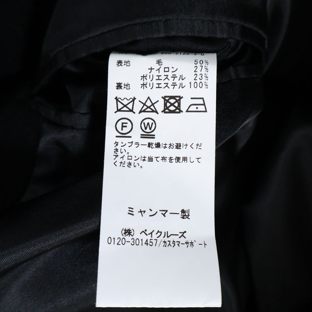 JOURNAL STANDARD(ジャーナルスタンダード) 2B ウェリントンウール チェスターコート ブラック 21-020-600-2120-3-0