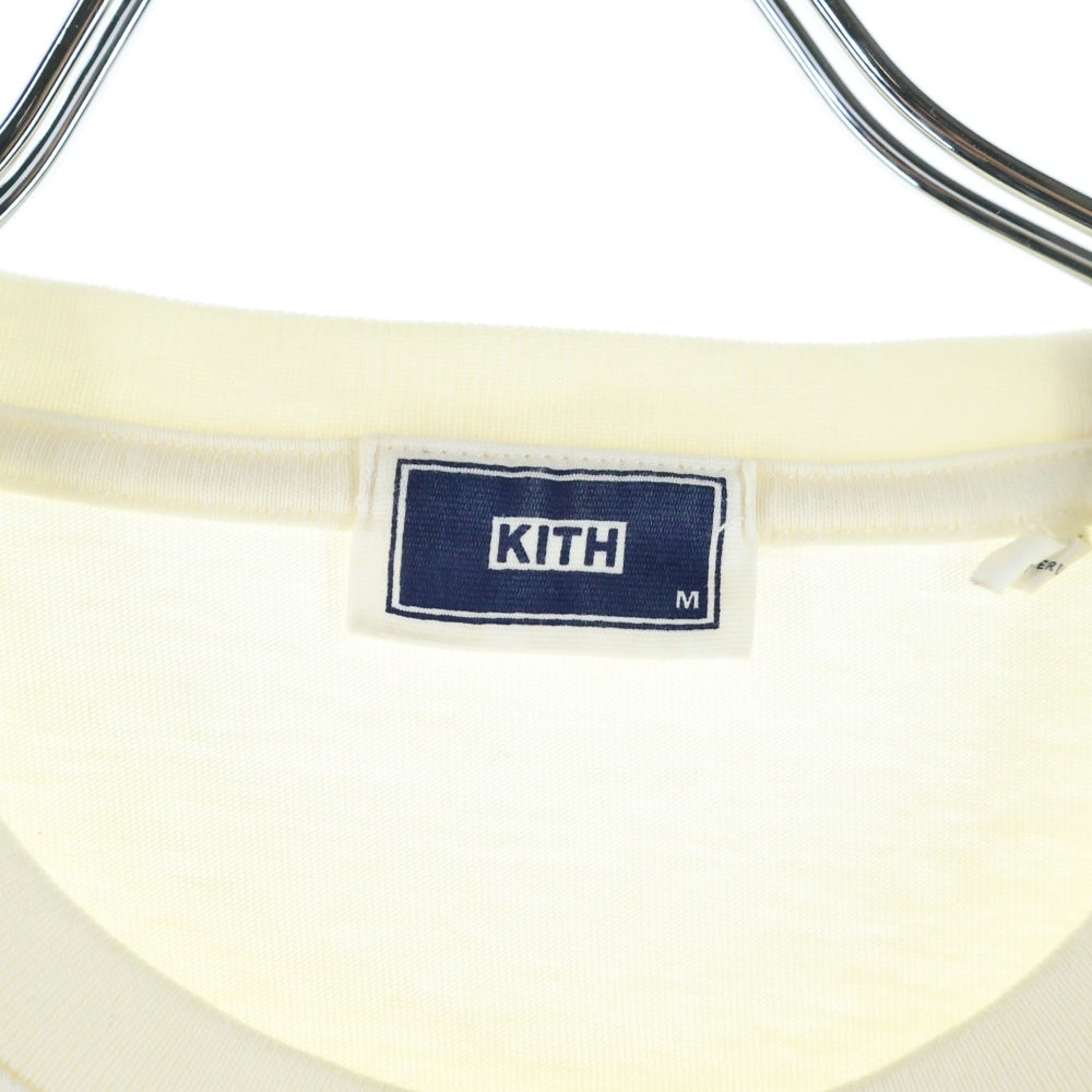KITH(キス) BLUE CORSAGE TEE ブルー コサージュ クルーネック半袖Tシャツ カットソー アイボリー