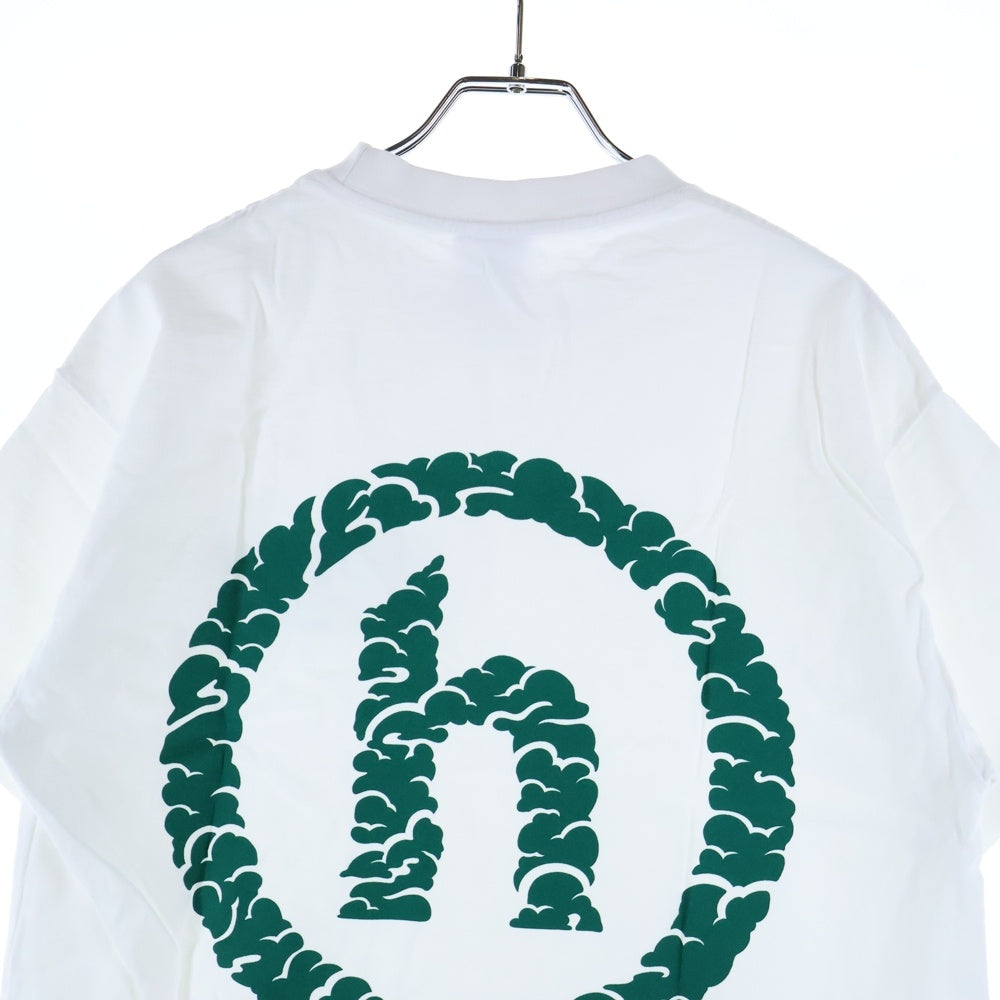 HIDDEN NY(ヒドゥン ニューヨーク) ロゴプリント クルーネック半袖Tシャツ カットソー ホワイト