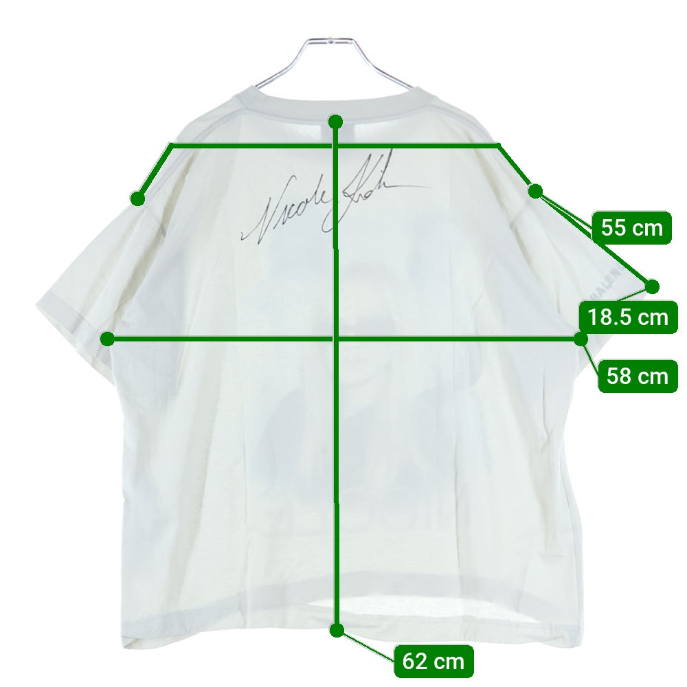 BALENCIAGA(バレンシアガ) 25SS NICOLE KIDMAN ニコール キッドマン プリント クルーネック 半袖Tシャツ カットソー グレー 826344 TSVW3