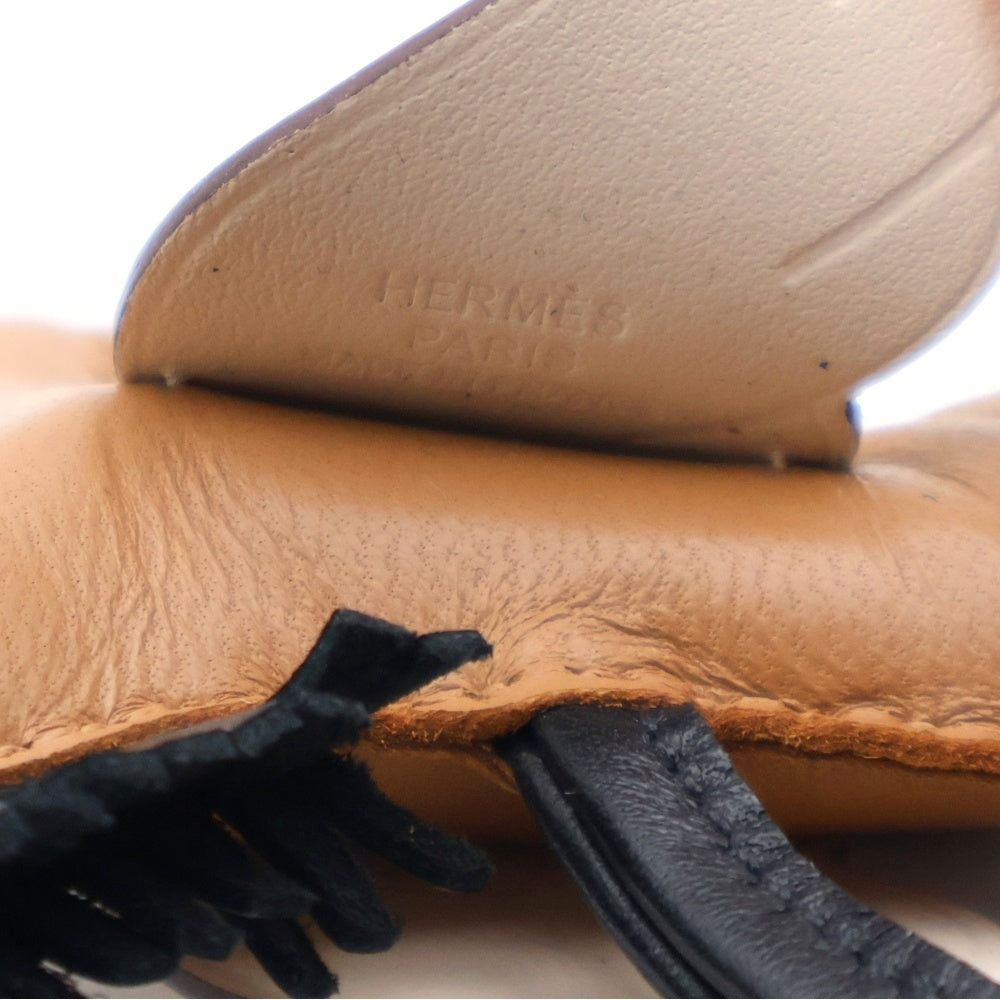 HERMES(エルメス) ペガサスチャーム PM レザーストラップ ブラウン/ホワイト U刻印