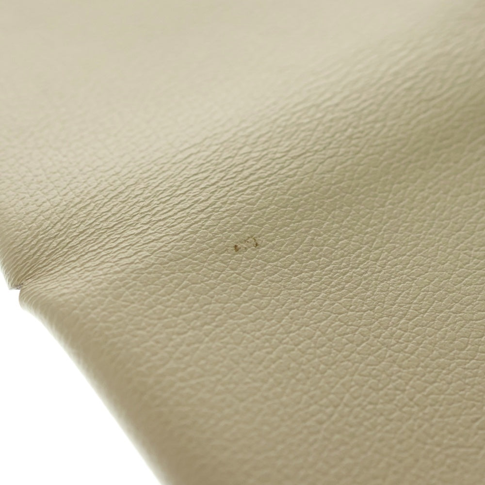 HERMES(エルメス) カルヴィ ナタ レザー カードケース ホワイト シルバー金具 B刻印