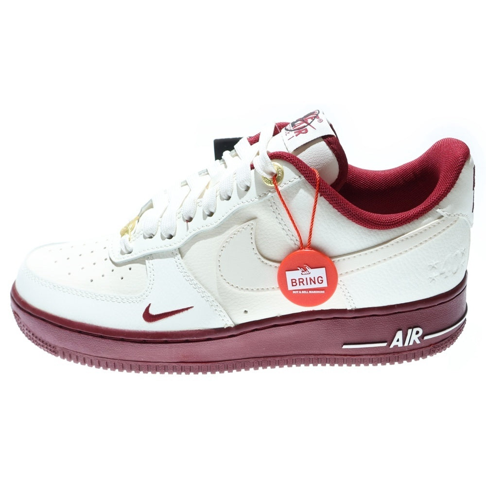 NIKE(ナイキ) WMNS AIR FORCE 1 LOW 40TH ANNIVERSARY ウィメンズ エアフォース1 40周年記念 ローカットスニーカー ホワイト/バーガンディ US9/26cm DQ7582-100