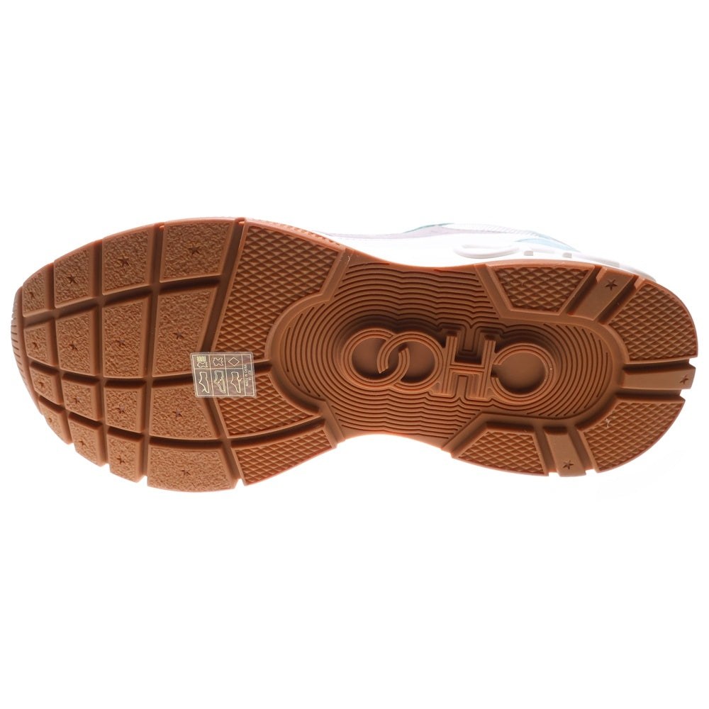 JIMMY CHOO(ジミーチュウ) CHOOロゴ スエードメッシュ切替 プラットフォーム ローカットスニーカー ホワイト J00015083141