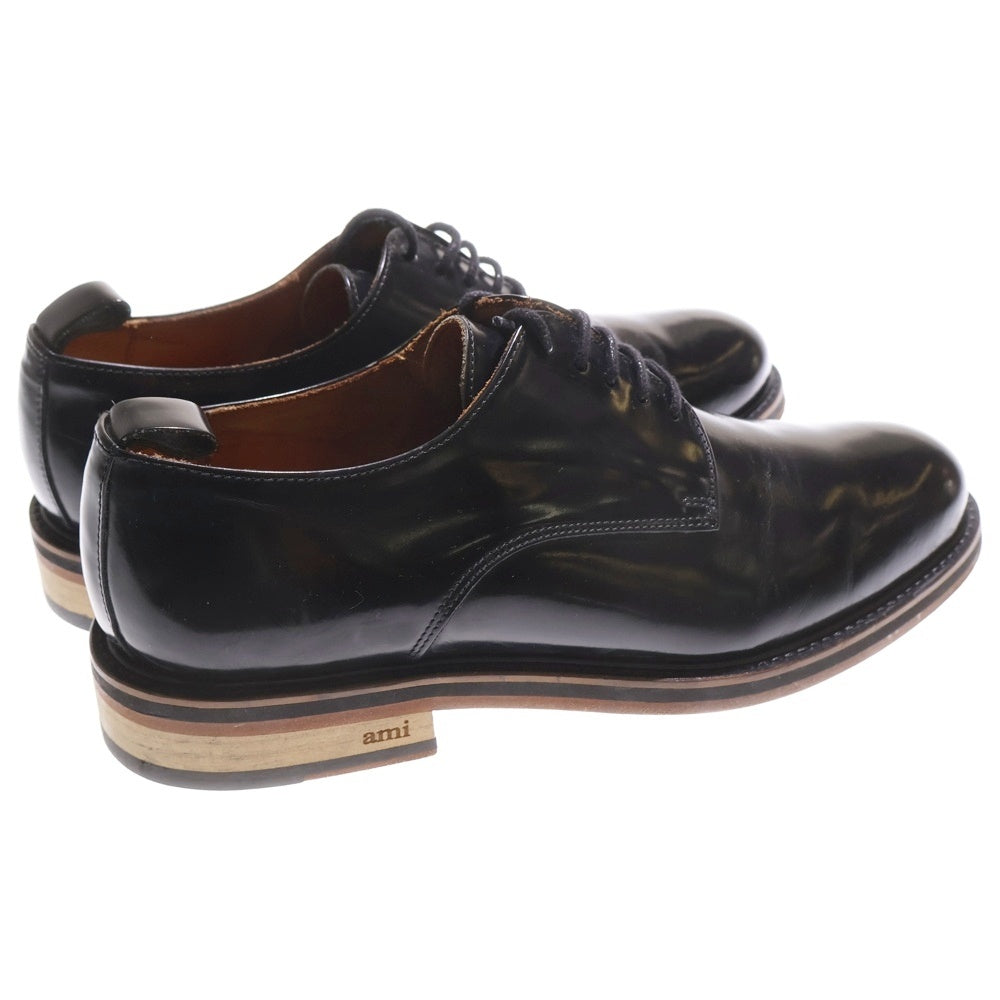 AMI Alexandre Mattiussi(アミアレクサンドルマテュッシ) ポインテッドトゥ レザー シューズ 革靴 ブラック BCR01-90