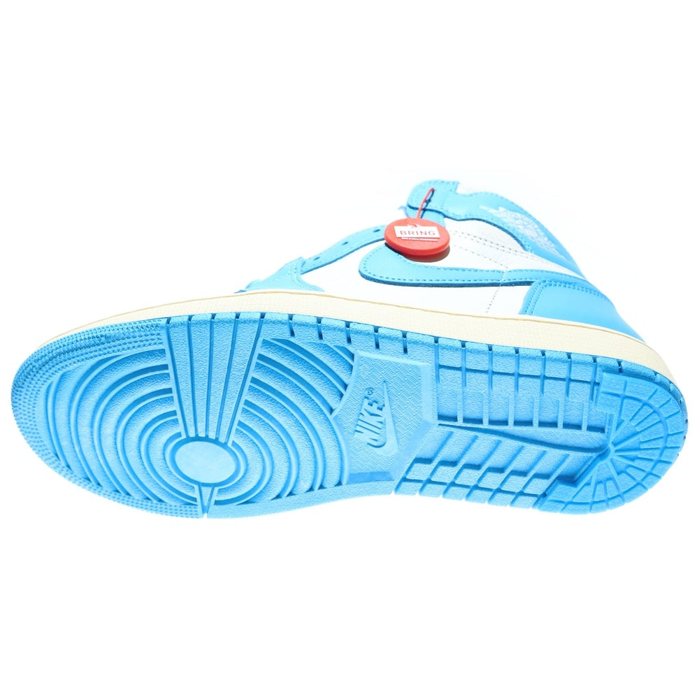 NIKE(ナイキ) AIR JORDAN 1 RETRO HIGH OG UNC REIMAGINED エアジョーダン 1 レトロ リイマジンド ハイカットスニーカー ホワイト/ライトブルー US9/27cm DZ5485-402