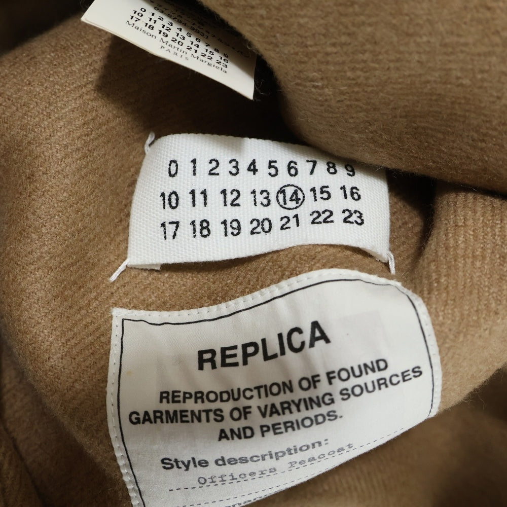 Maison Margiela 14(メゾンマルジェラ) 12AW REPLICA OFFICERS PEACOAT レプリカ オフィサー 6B ダブルブレスト ピーコート ブラウン S30AM0218 S41024