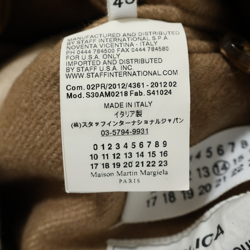 Maison Margiela 14(メゾンマルジェラ) 12AW REPLICA OFFICERS PEACOAT レプリカ オフィサー 6B ダブルブレスト ピーコート ブラウン S30AM0218 S41024