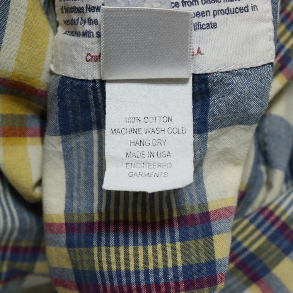 Engineered Garments(エンジニアド ガーメンツ) マドラスチェック コットンガウン 長袖シャツ マルチ