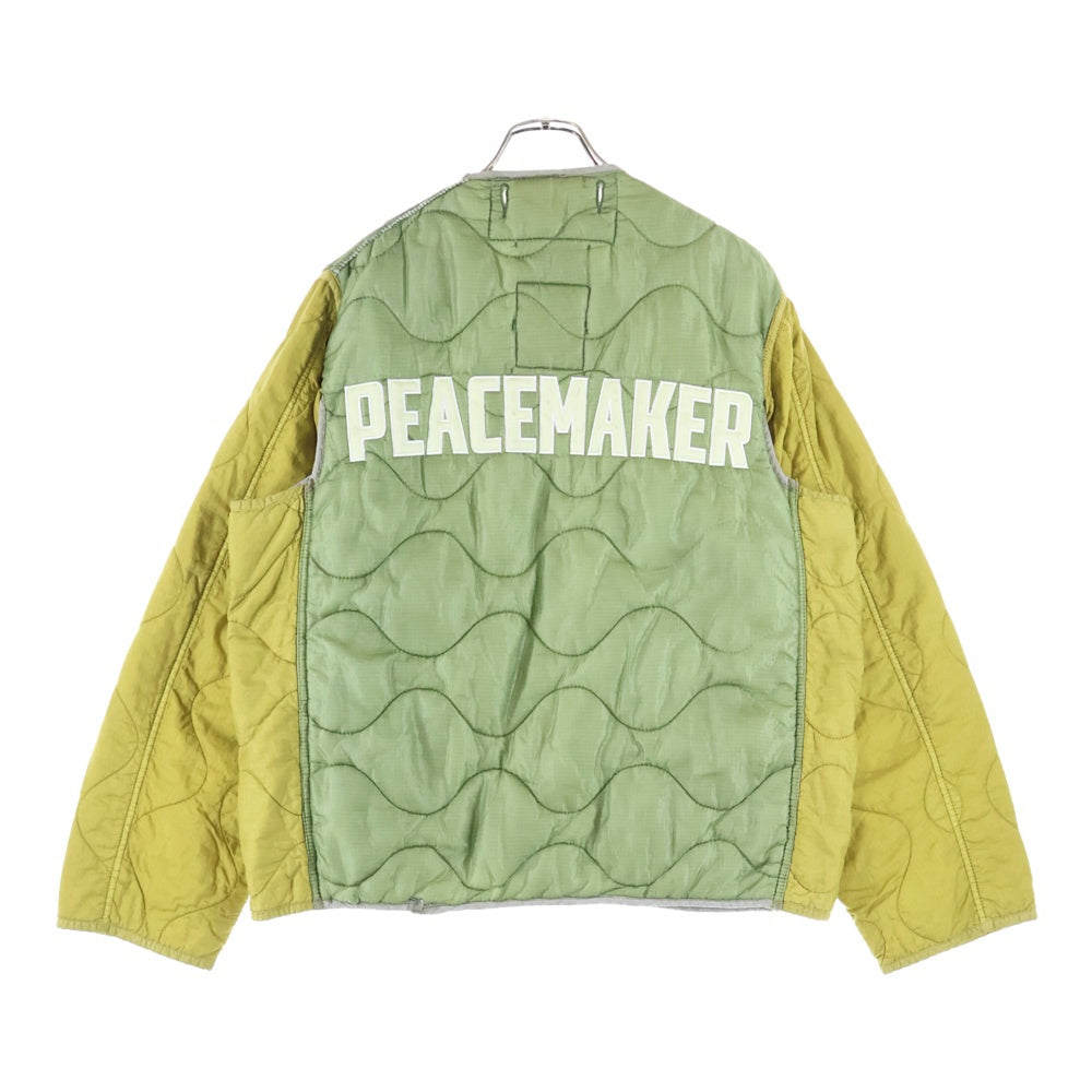 OAMC(オーエーエムシー) 22AW OVERDYED M-65 LINER オーバーダイ キルティング サイドカット ライナー ノーカラージャケット カーキ 22A28OAX08