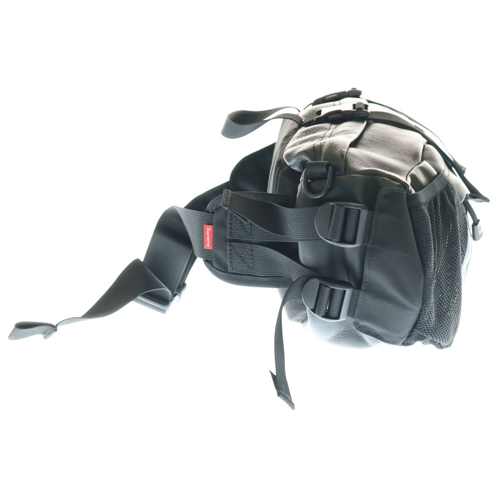 SUPREME(シュプリーム) 18AW×THE NORTH FACE Leather Mountain Waist Bag ザ ノースフェイス レザーマウンテン ウェイストバッグ ショルダーバッグ ブラック