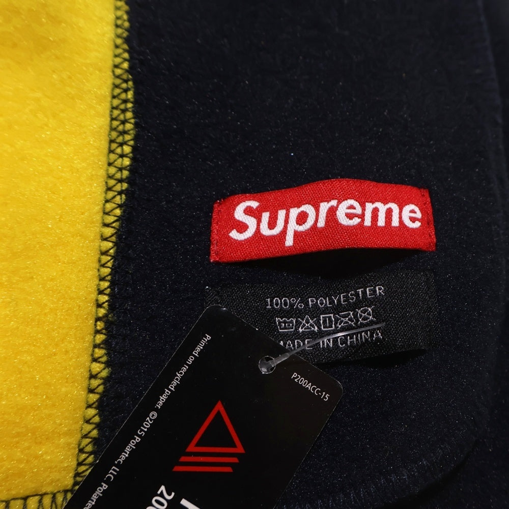 SUPREME(シュプリーム) 18AW POLARTEC SCARF ポーラテックスカーフ マフラー ブラック/イエロー