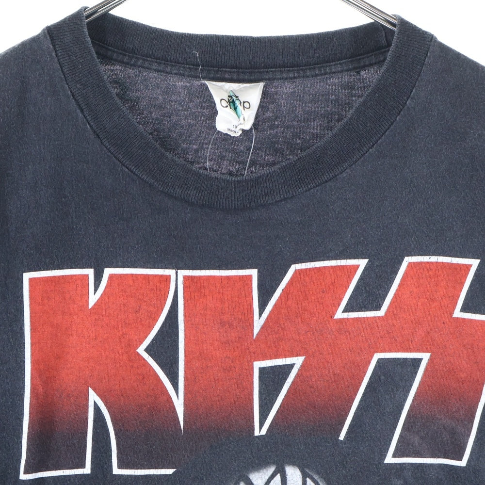 VINTAGE(ヴィンテージ) 90S VINTAGE KISS ALIVE WORLD WIDE TOURE 96 97 キス ワールドワイドツアー プリント 半袖Tシャツ カットソー ブラック