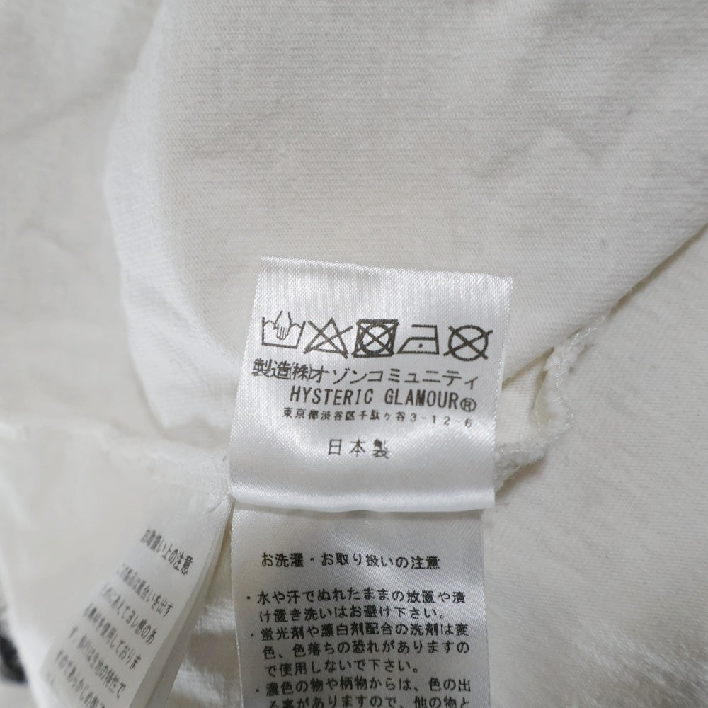HYSTERIC GLAMOUR(ヒステリックグラマー) BAD GIRL バッドガール プリント クルーネック 半袖Tシャツ カットソー ホワイト 02182CT18