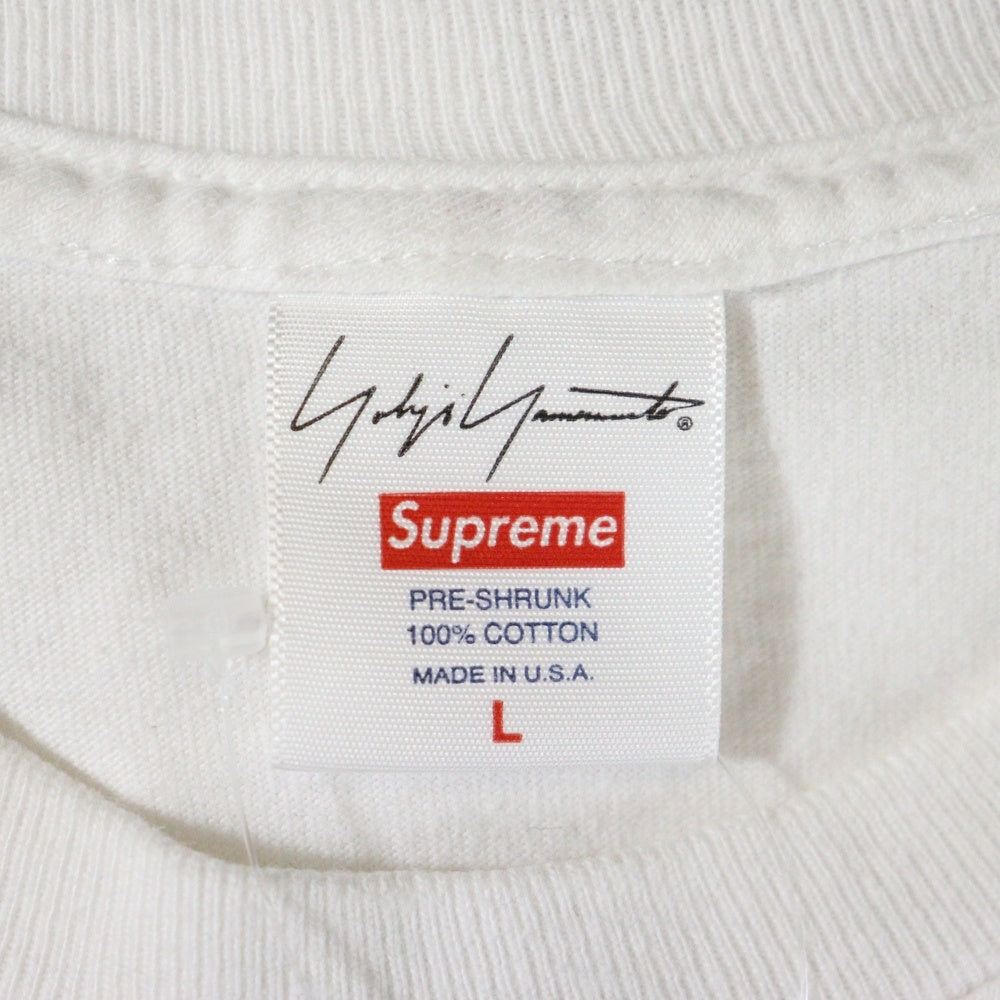 SUPREME(シュプリーム) 20AW ×Yohji Yamamoto Scribble Portrait Tee ヨウジヤマモト スクリブル ポートレート プリント クルーネック 半袖Tシャツ カットソー ホワイト