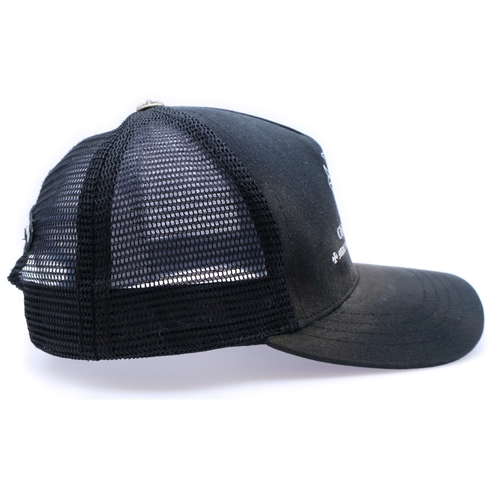 CHROME HEARTS(クロムハーツ) PRINTED TRUCKER CAP CHプラス プリント トラッカーメッシュキャップ ブラック/シルバー